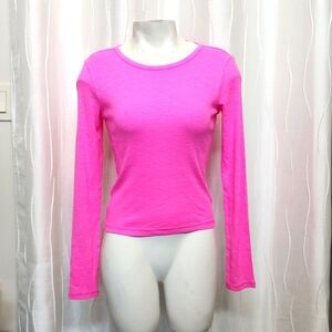 Universal Threads Pink Ribbed Long Sleeve Top